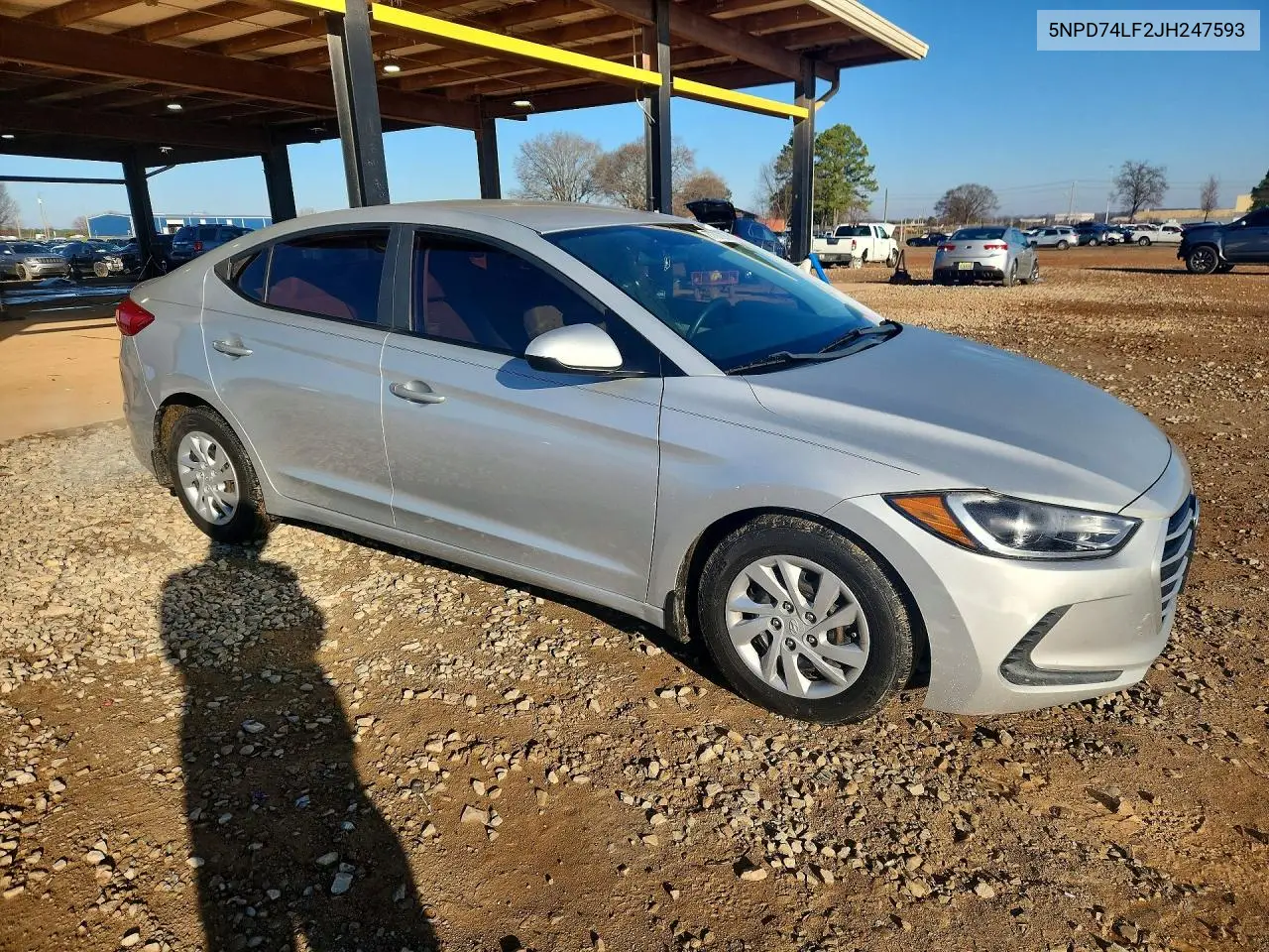 5NPD74LF2JH247593 2018 Hyundai Elantra Se