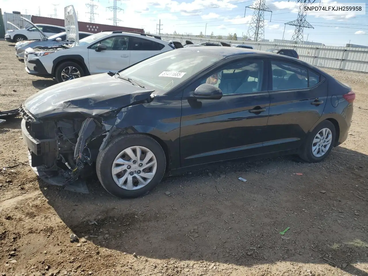 5NPD74LFXJH259958 2018 Hyundai Elantra Se