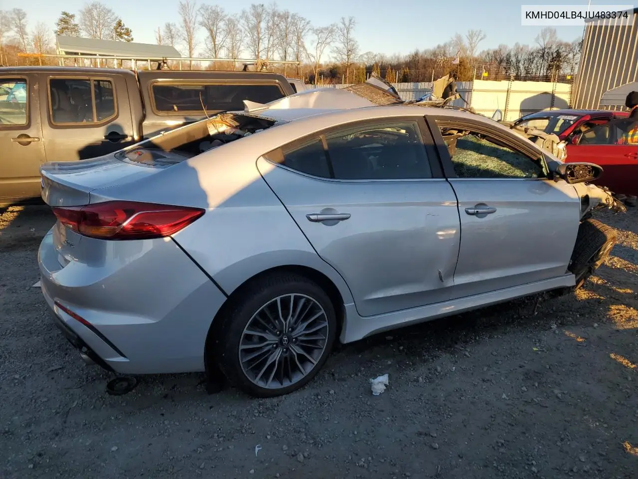 KMHD04LB4JU483374 2018 Hyundai Elantra Sport