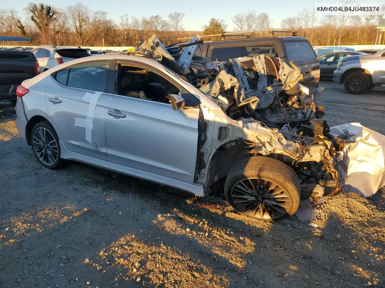 KMHD04LB4JU483374 2018 Hyundai Elantra Sport