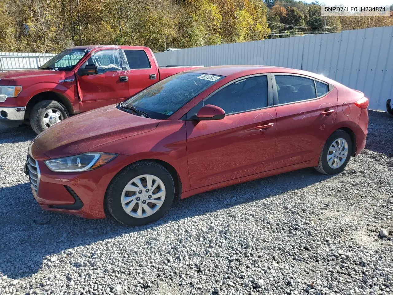 5NPD74LF0JH234874 2018 Hyundai Elantra Se