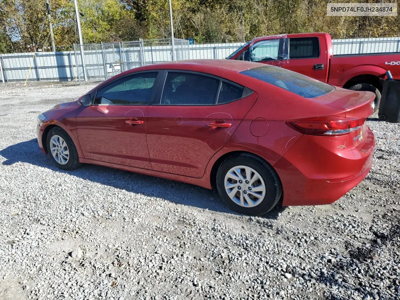 5NPD74LF0JH234874 2018 Hyundai Elantra Se