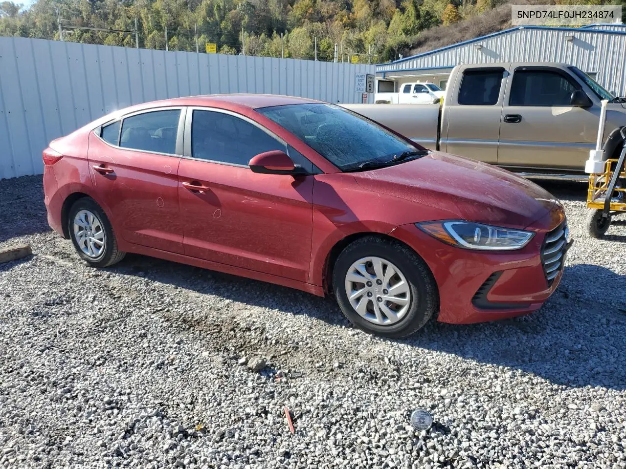 5NPD74LF0JH234874 2018 Hyundai Elantra Se