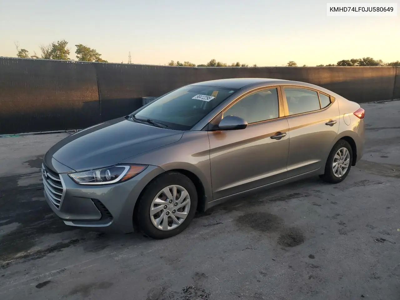 KMHD74LF0JU580649 2018 Hyundai Elantra Se