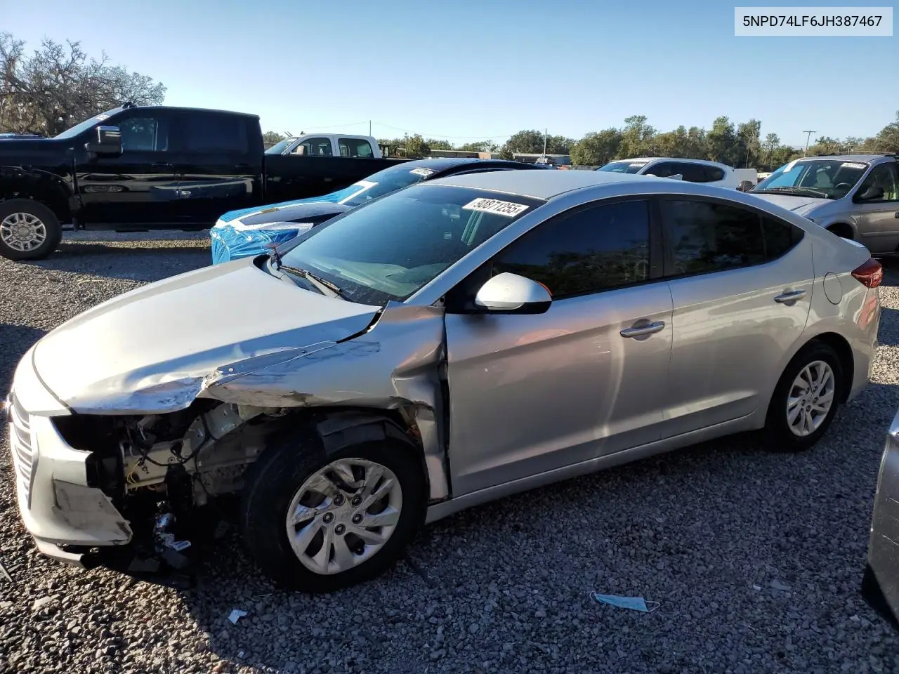 5NPD74LF6JH387467 2018 Hyundai Elantra Se