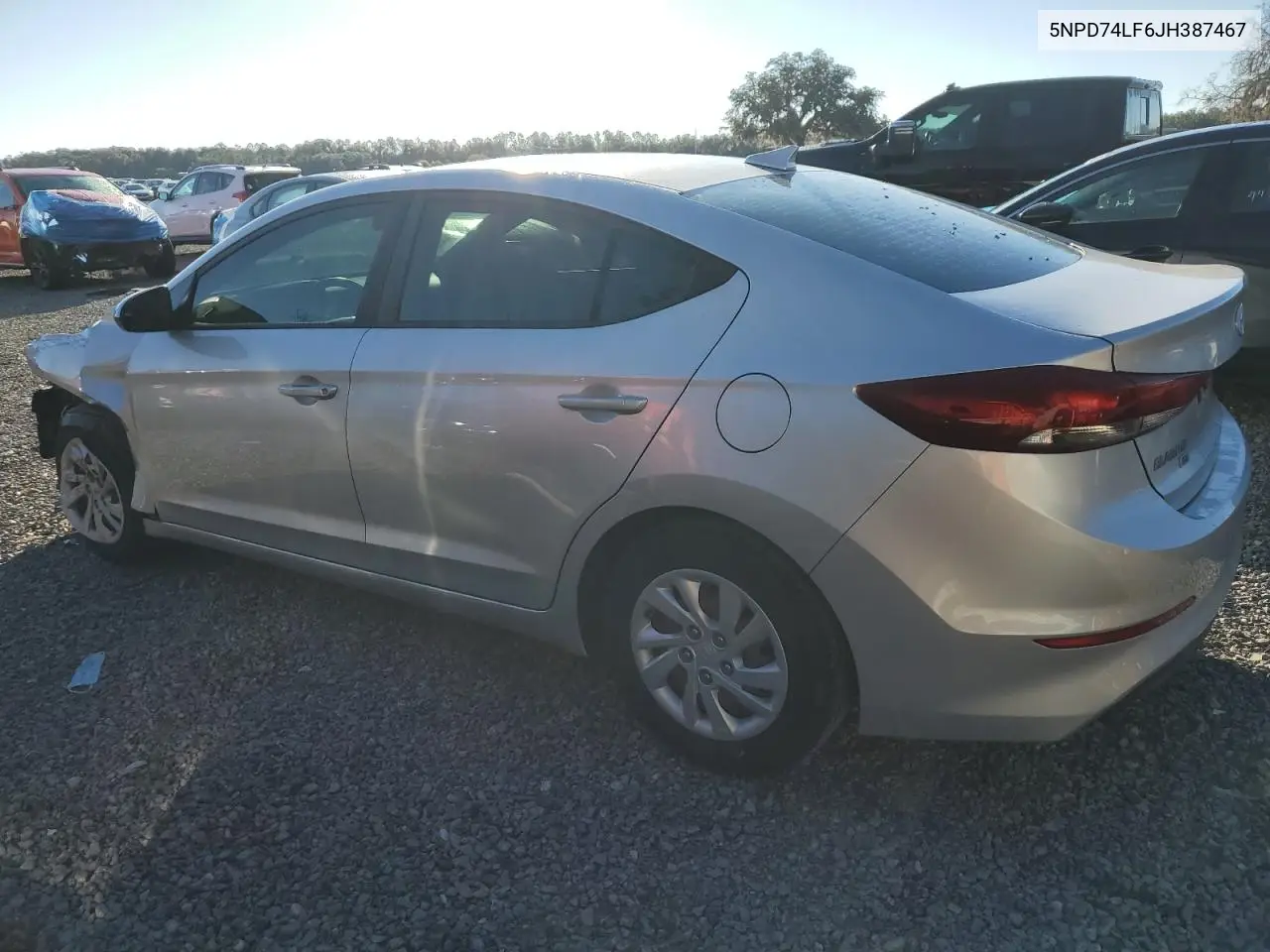 5NPD74LF6JH387467 2018 Hyundai Elantra Se