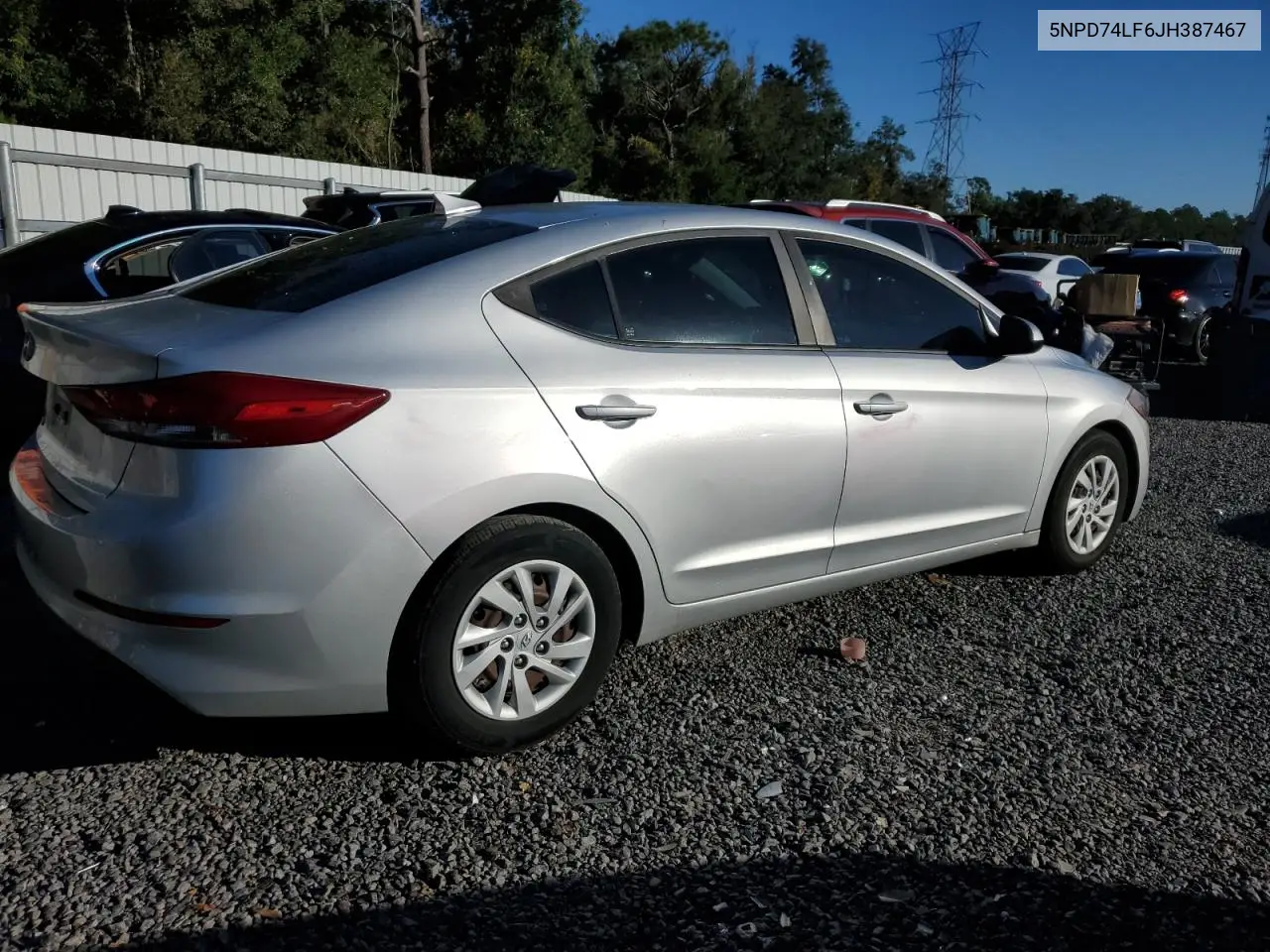 5NPD74LF6JH387467 2018 Hyundai Elantra Se