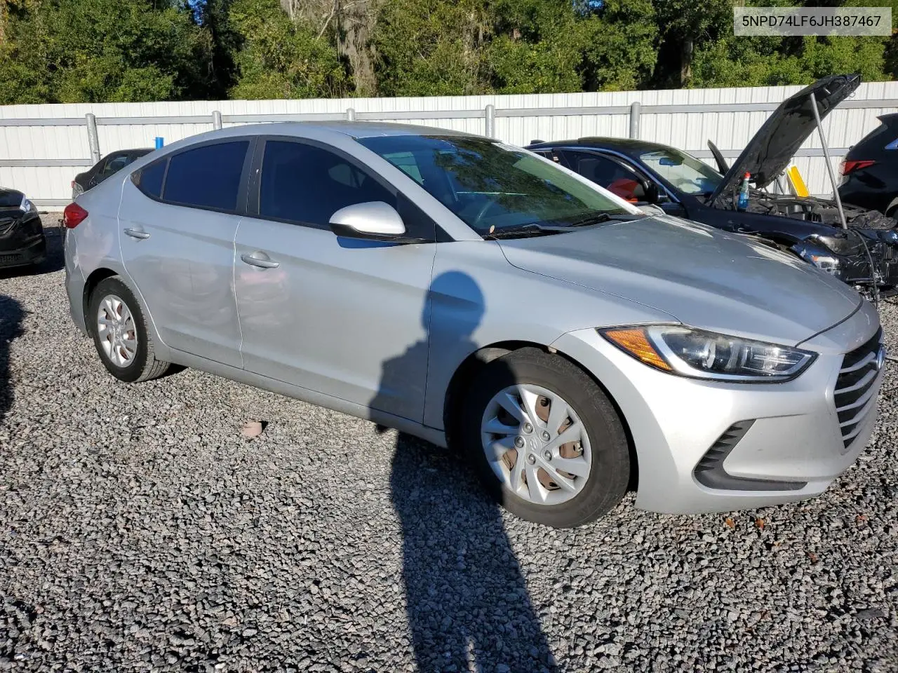 5NPD74LF6JH387467 2018 Hyundai Elantra Se