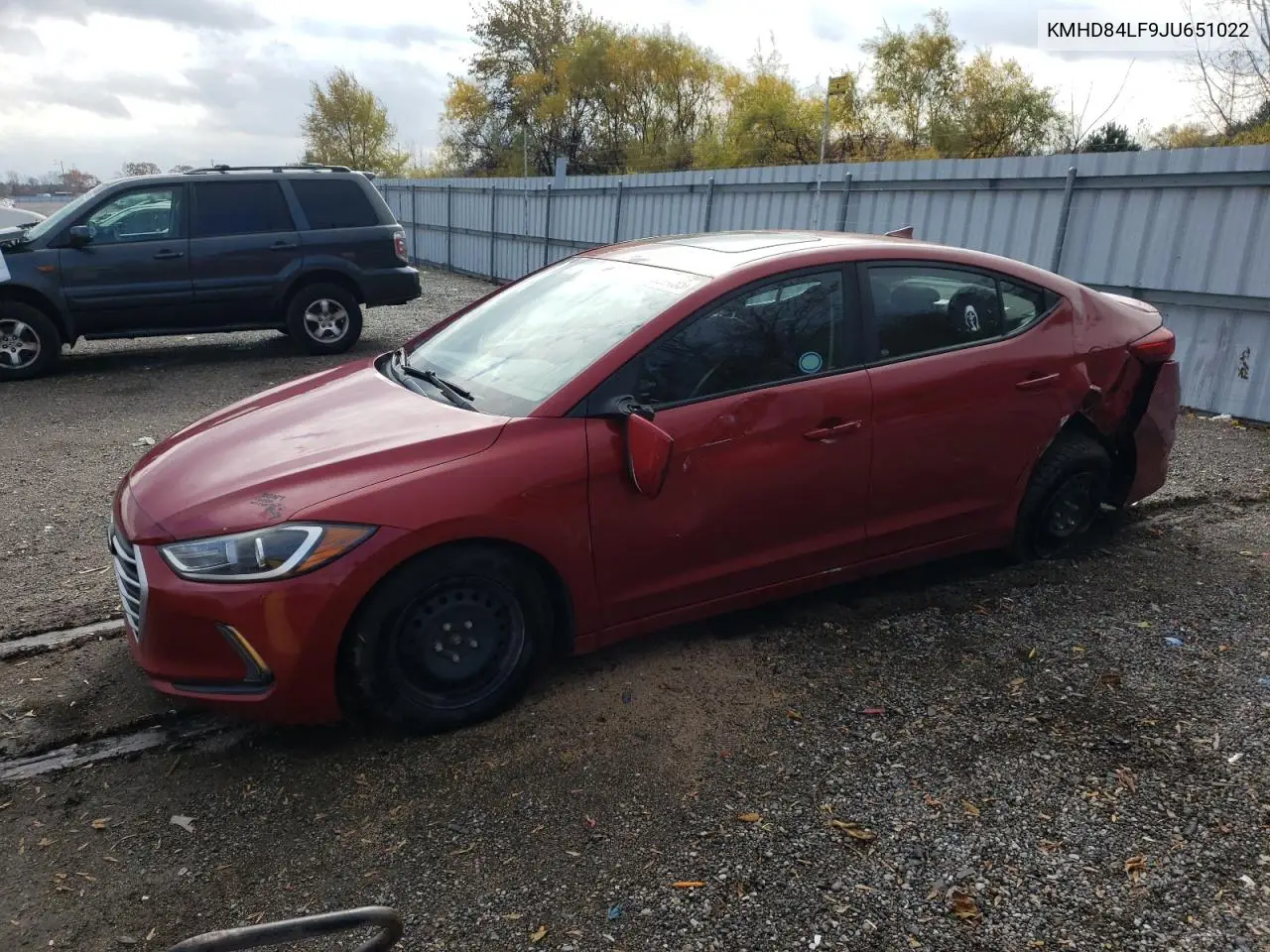 KMHD84LF9JU651022 2018 Hyundai Elantra Sel