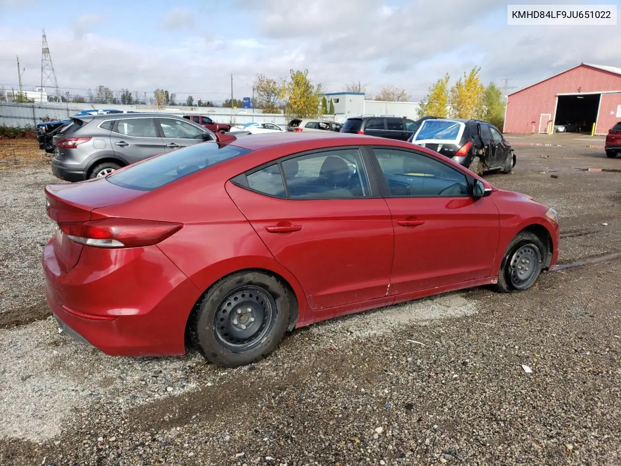 KMHD84LF9JU651022 2018 Hyundai Elantra Sel