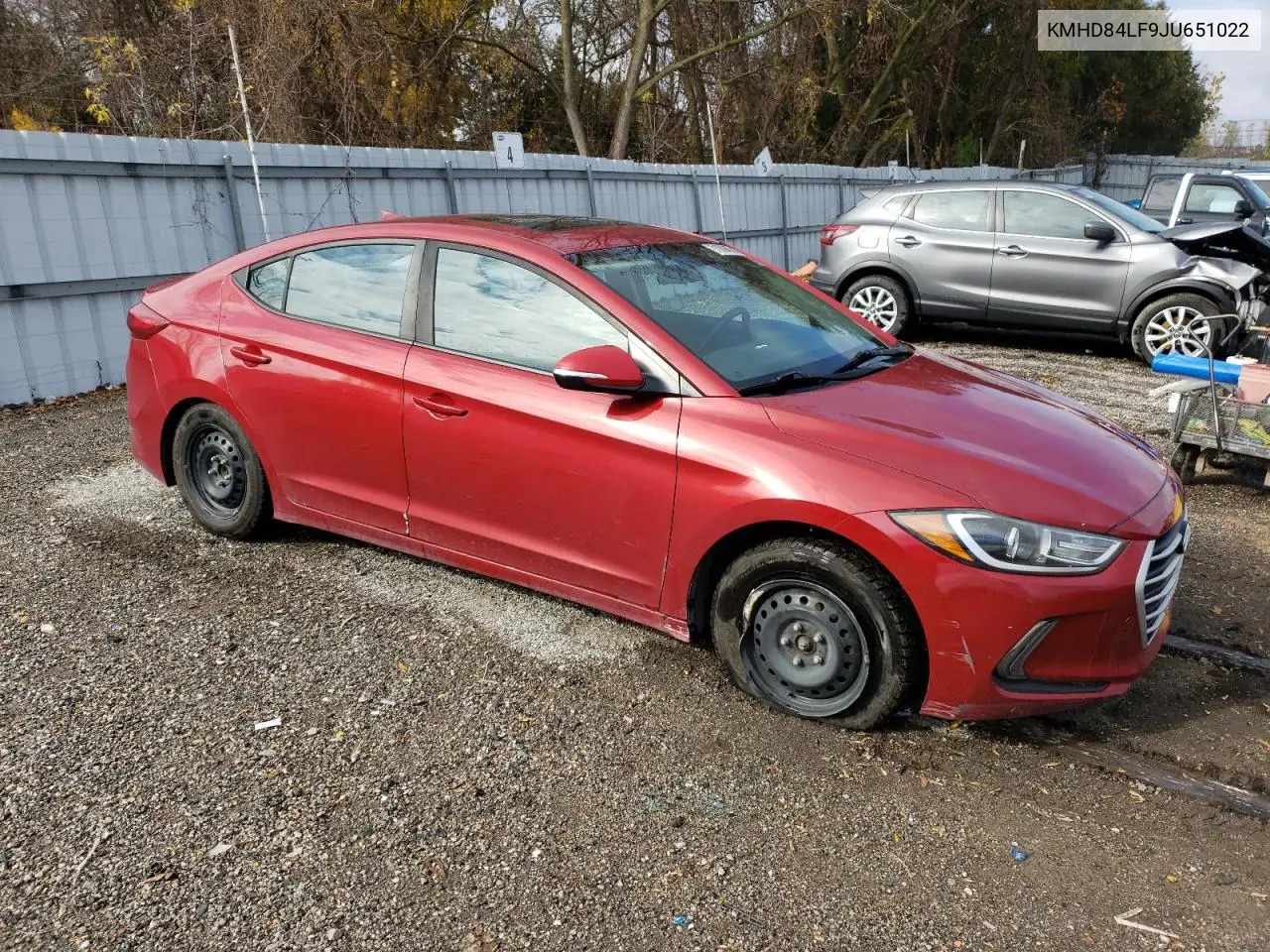 KMHD84LF9JU651022 2018 Hyundai Elantra Sel