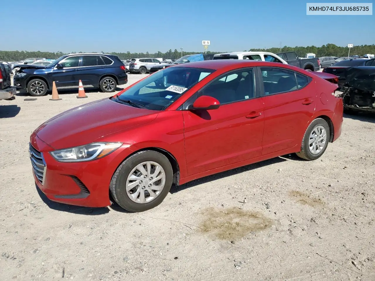 KMHD74LF3JU685735 2018 Hyundai Elantra Se