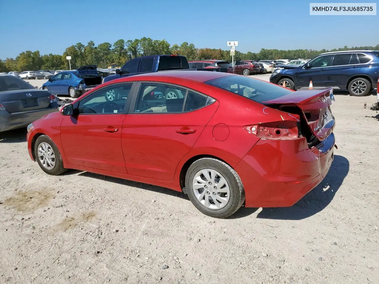 KMHD74LF3JU685735 2018 Hyundai Elantra Se