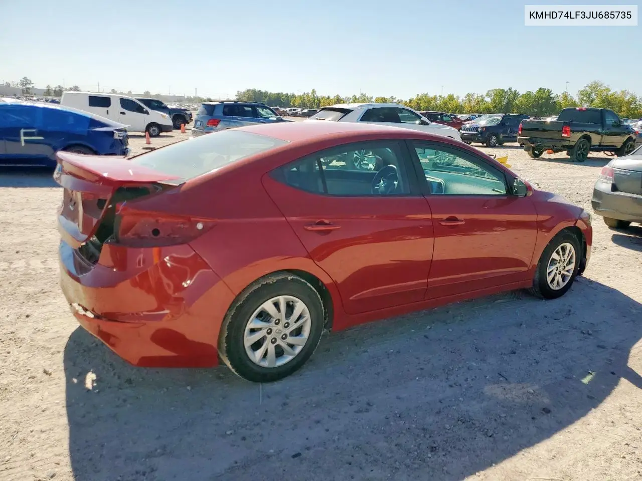 KMHD74LF3JU685735 2018 Hyundai Elantra Se