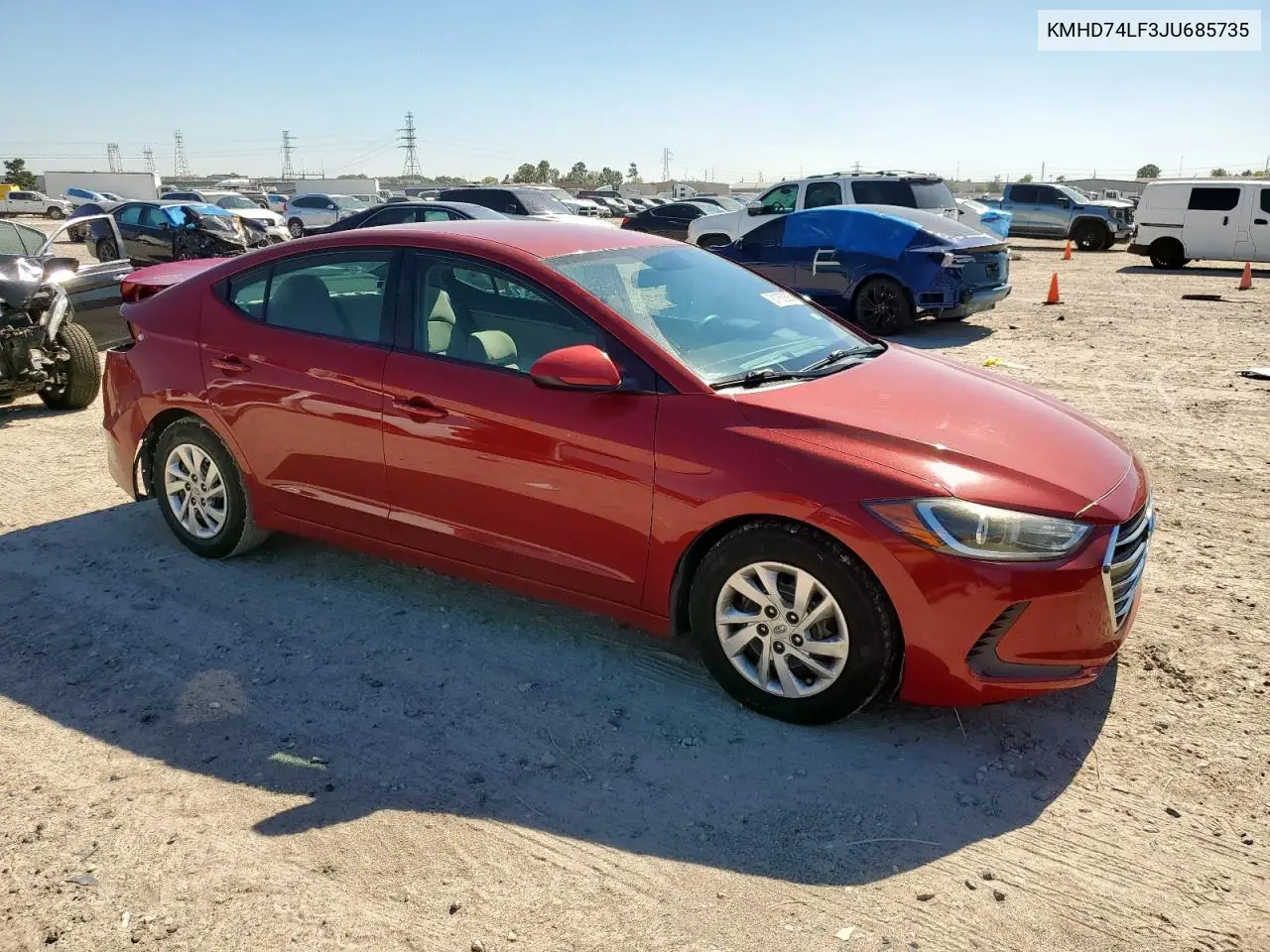 KMHD74LF3JU685735 2018 Hyundai Elantra Se