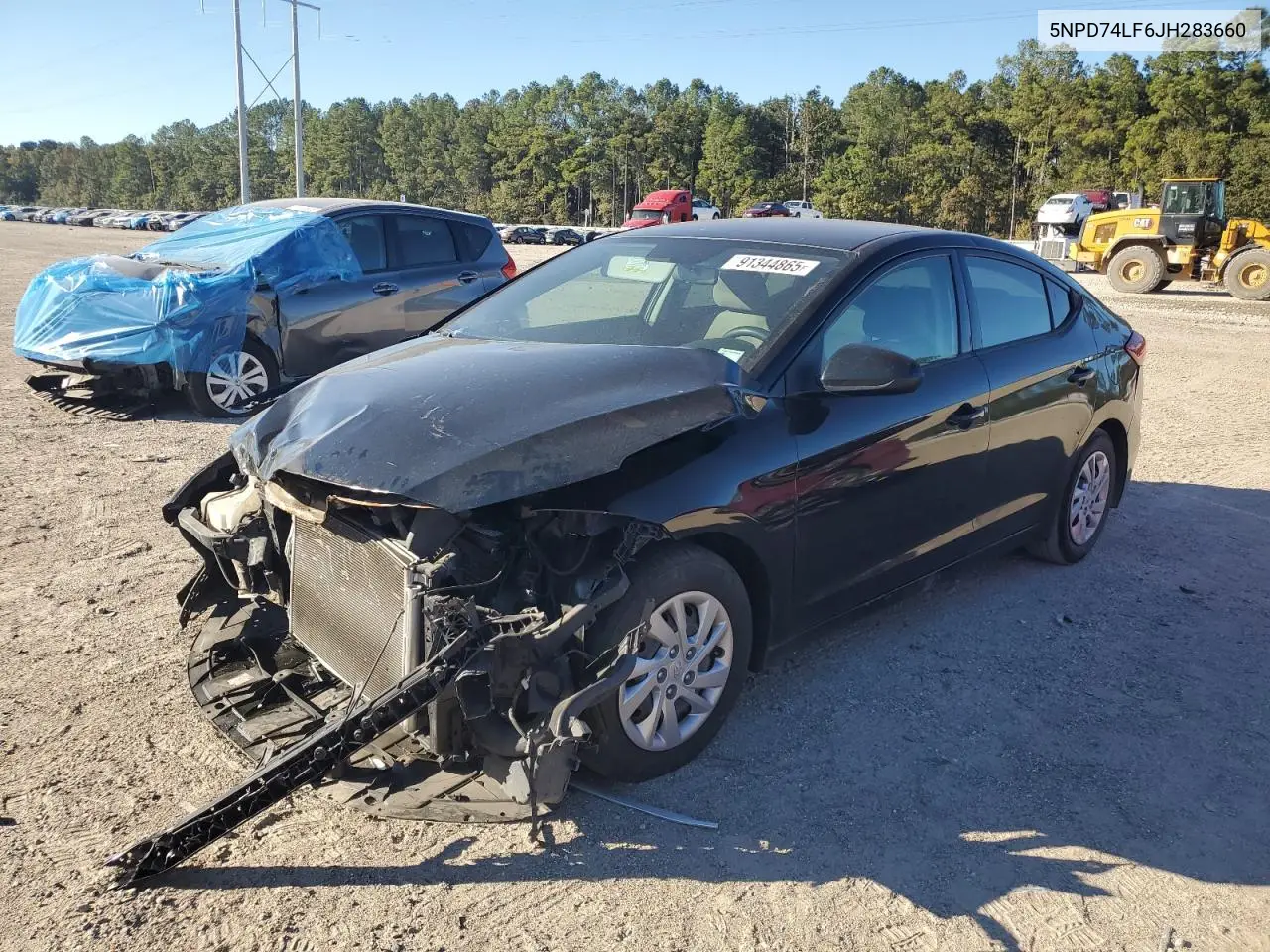5NPD74LF6JH283660 2018 Hyundai Elantra Se