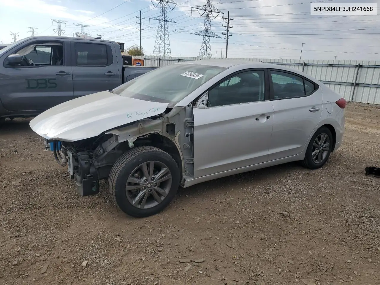 5NPD84LF3JH241668 2018 Hyundai Elantra Sel