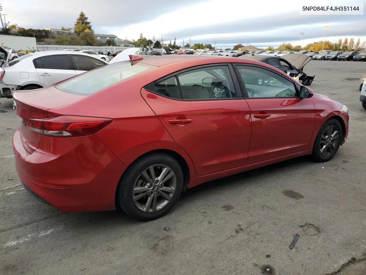 5NPD84LF4JH351144 2018 Hyundai Elantra Sel