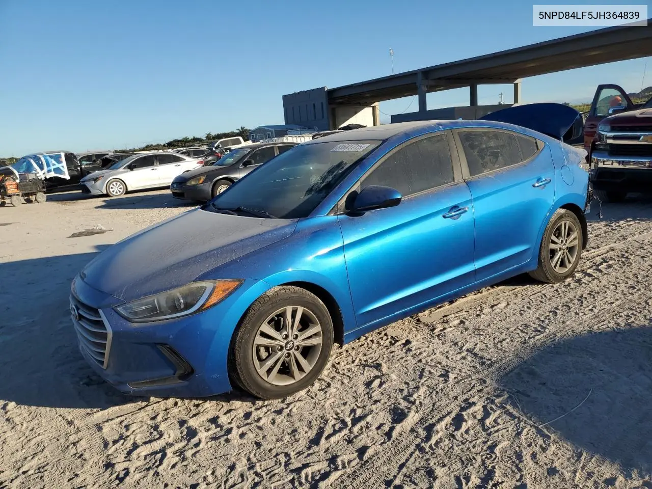5NPD84LF5JH364839 2018 Hyundai Elantra Sel