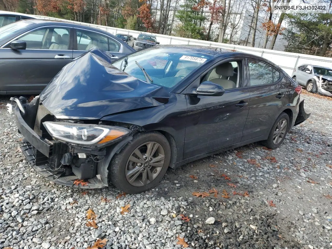 5NPD84LF3JH302422 2018 Hyundai Elantra Sel