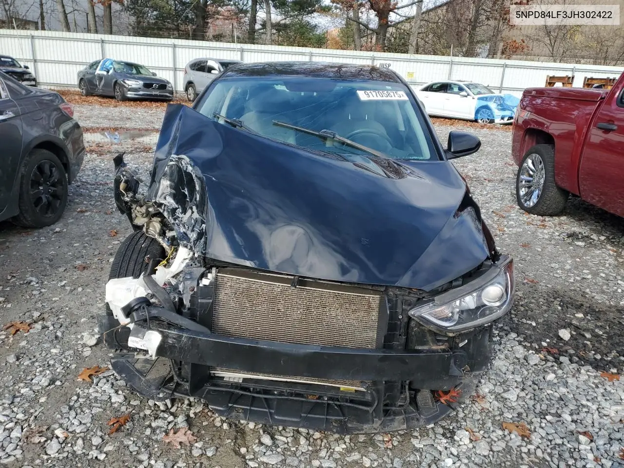 5NPD84LF3JH302422 2018 Hyundai Elantra Sel