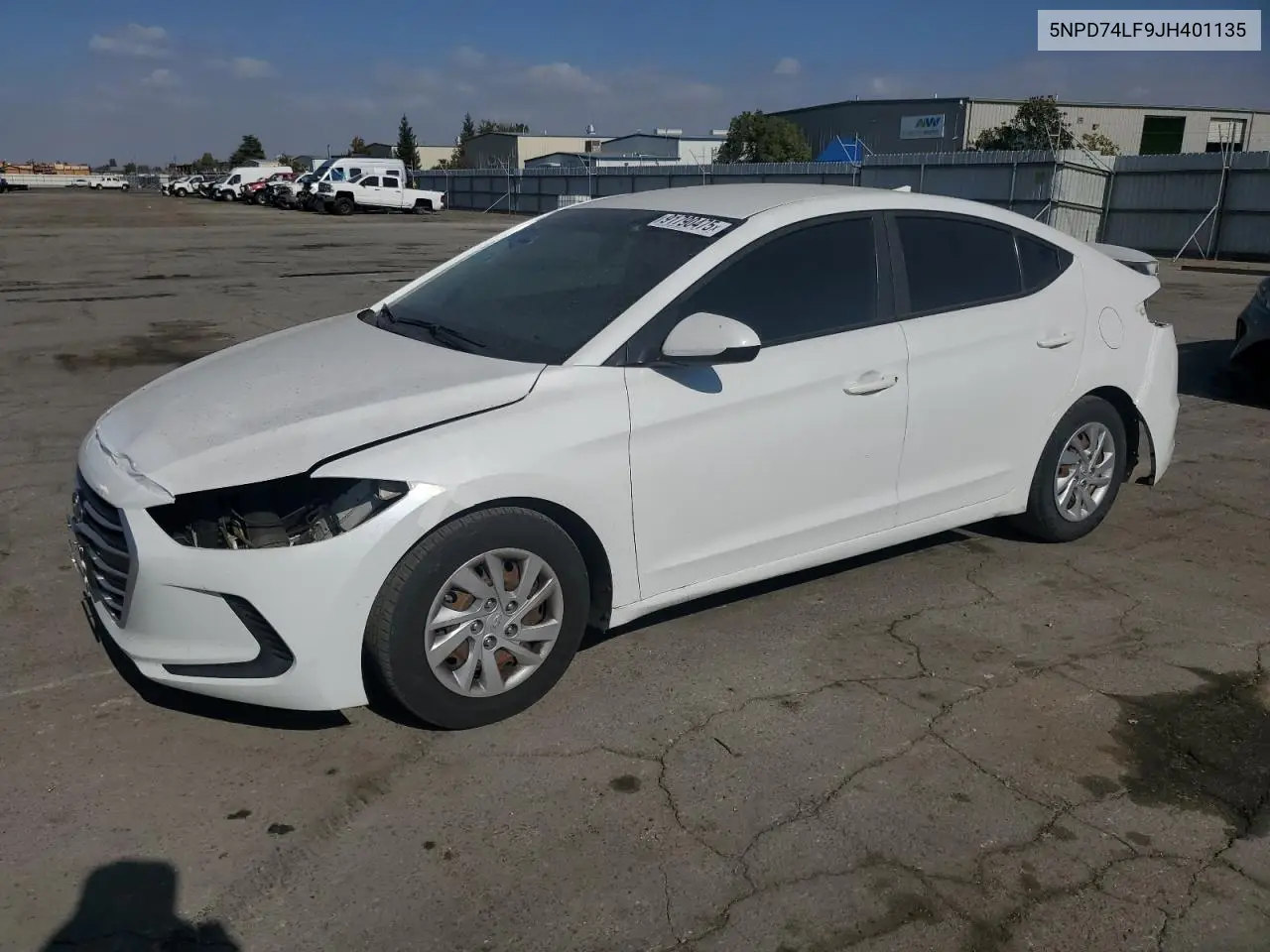 5NPD74LF9JH401135 2018 Hyundai Elantra Se