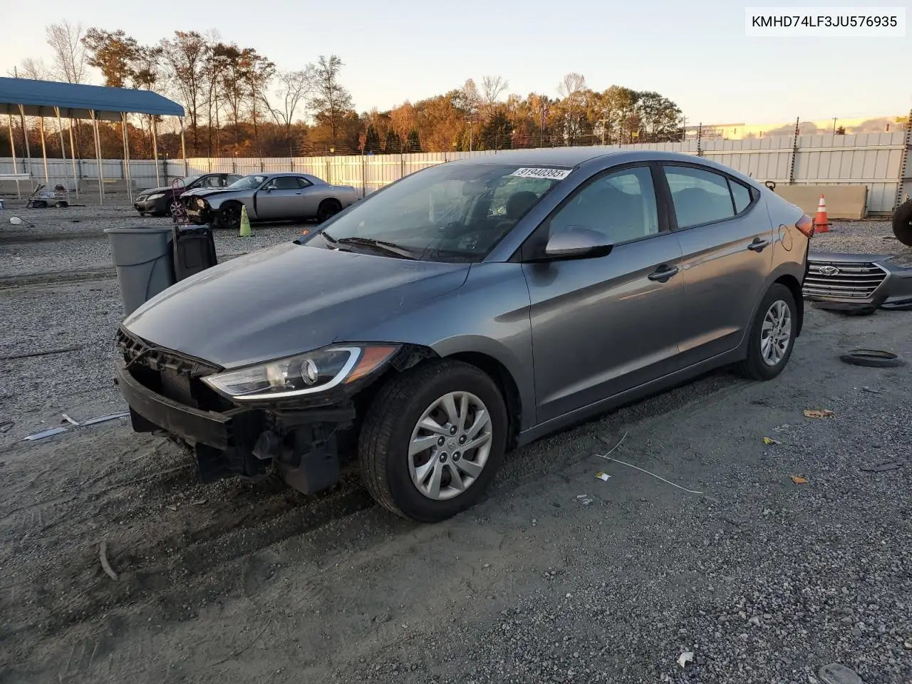 KMHD74LF3JU576935 2018 Hyundai Elantra Se