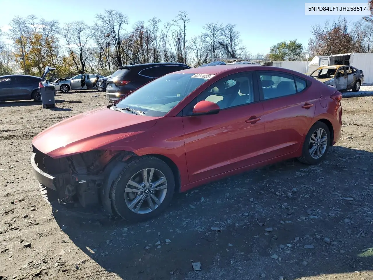 5NPD84LF1JH258517 2018 Hyundai Elantra Sel