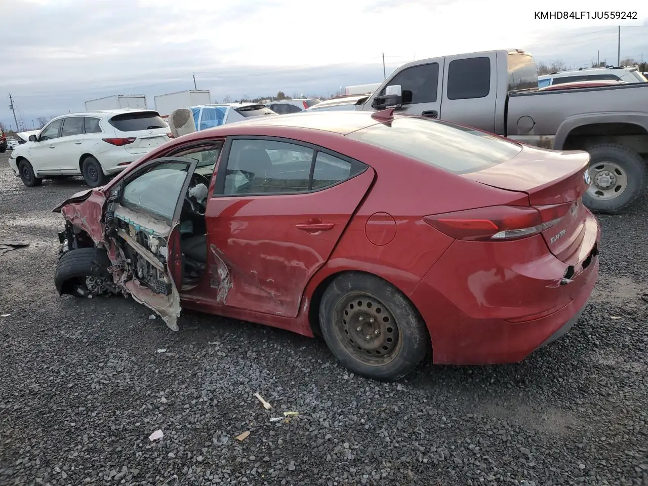 KMHD84LF1JU559242 2018 Hyundai Elantra Sel