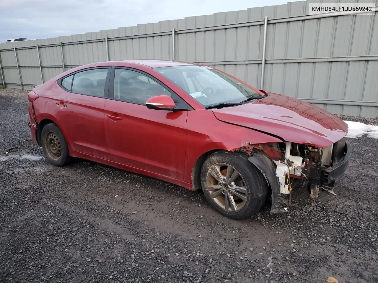 KMHD84LF1JU559242 2018 Hyundai Elantra Sel