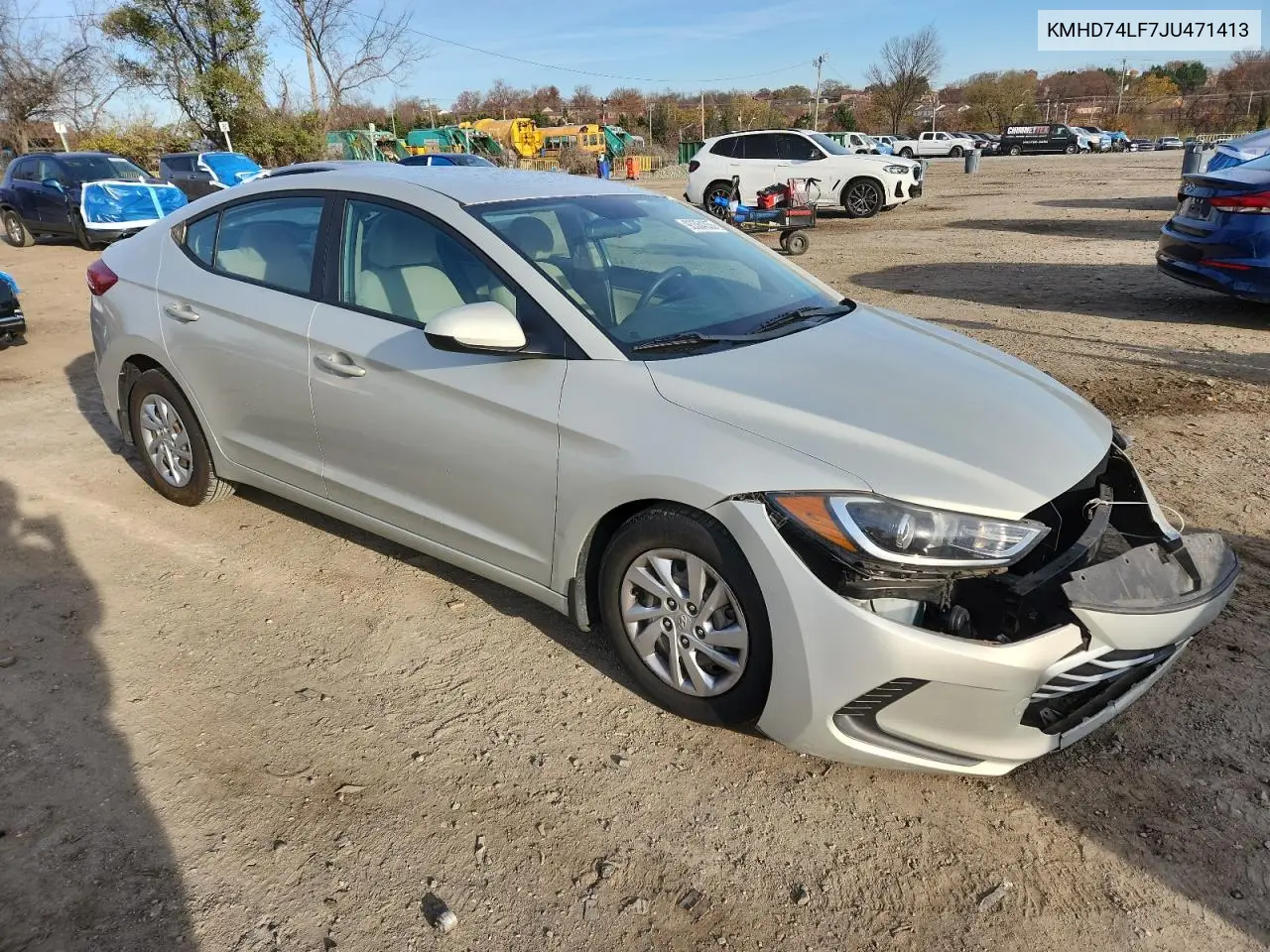 KMHD74LF7JU471413 2018 Hyundai Elantra Se