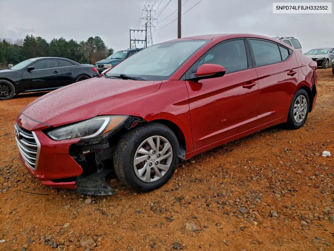 5NPD74LF8JH332552 2018 Hyundai Elantra Se