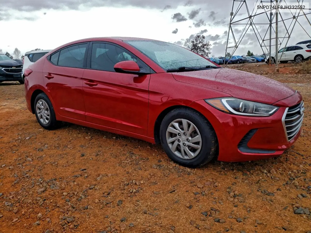5NPD74LF8JH332552 2018 Hyundai Elantra Se