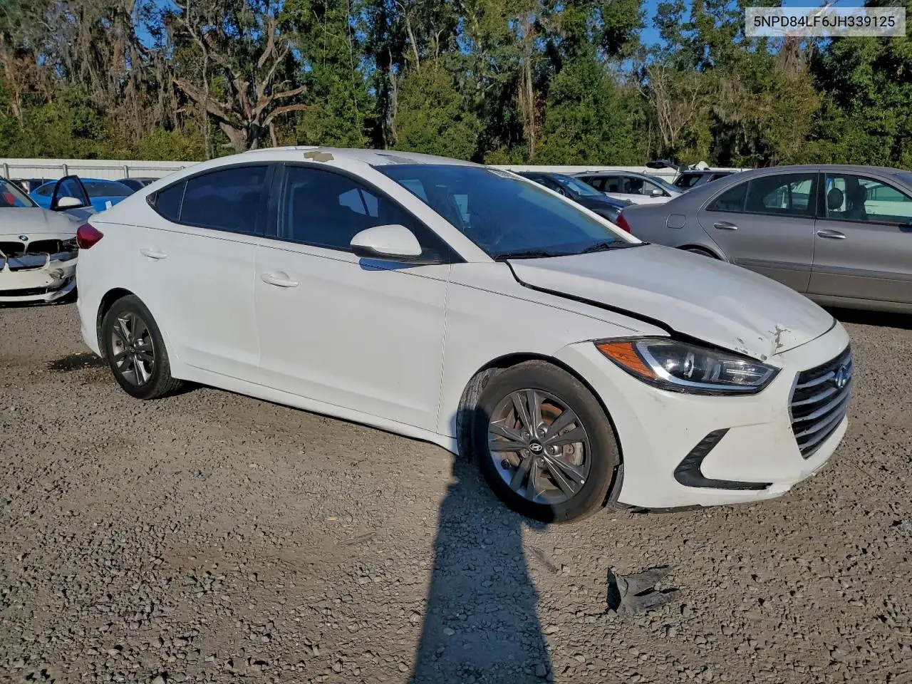 5NPD84LF6JH339125 2018 Hyundai Elantra Sel