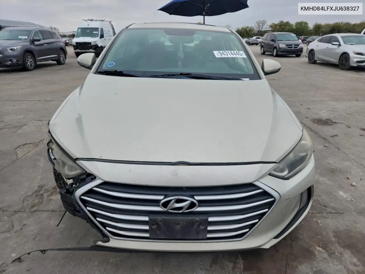 KMHD84LFXJU638327 2018 Hyundai Elantra Sel