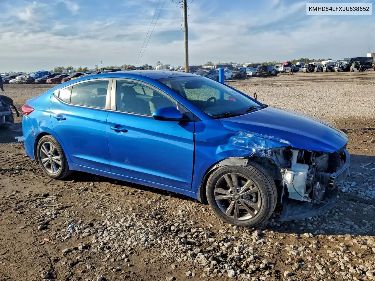 KMHD84LFXJU638652 2018 Hyundai Elantra Sel