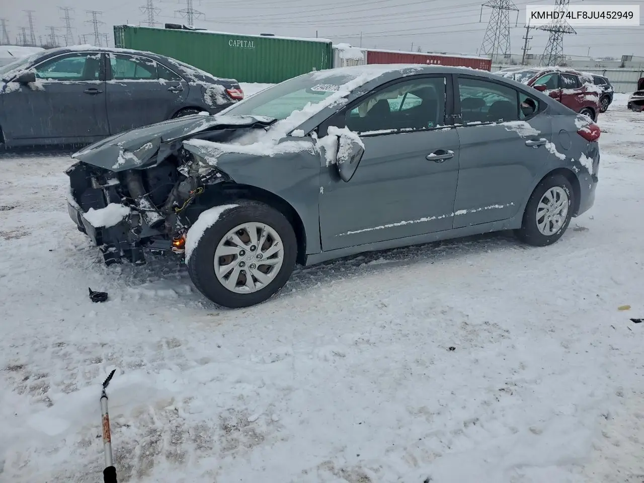 KMHD74LF8JU452949 2018 Hyundai Elantra Se