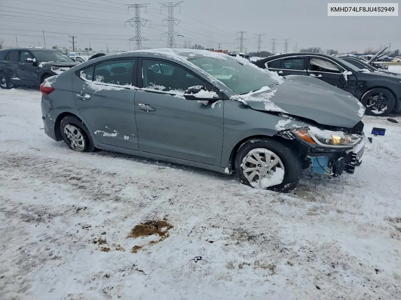 KMHD74LF8JU452949 2018 Hyundai Elantra Se