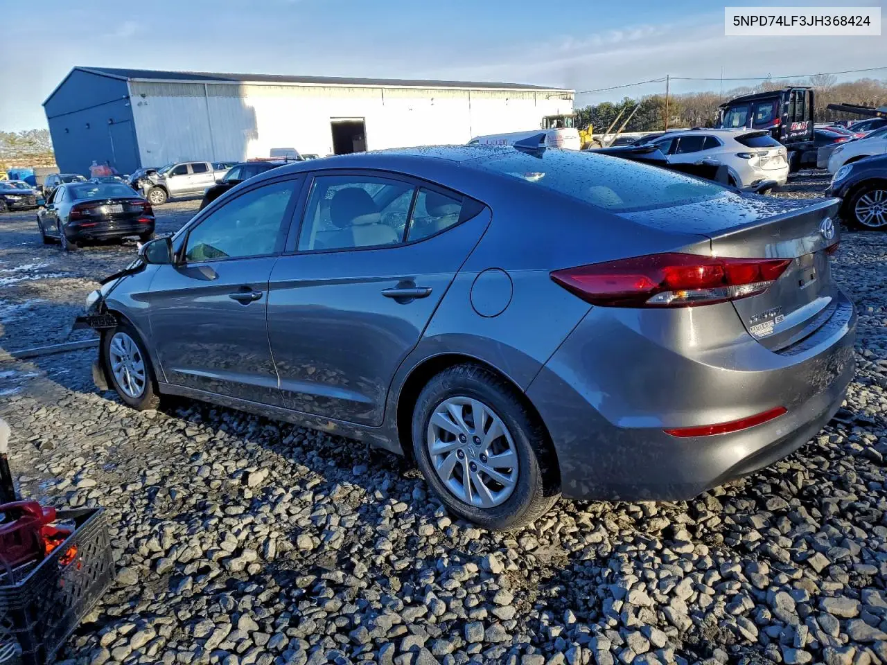 5NPD74LF3JH368424 2018 Hyundai Elantra Se
