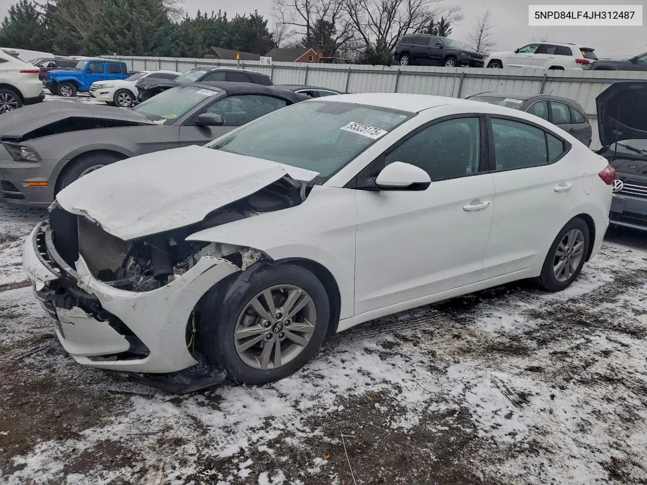 5NPD84LF4JH312487 2018 Hyundai Elantra Sel