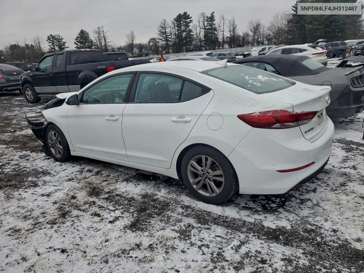 5NPD84LF4JH312487 2018 Hyundai Elantra Sel