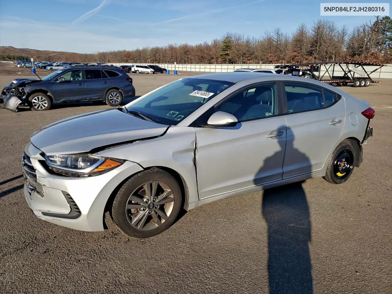 5NPD84LF2JH280316 2018 Hyundai Elantra Sel