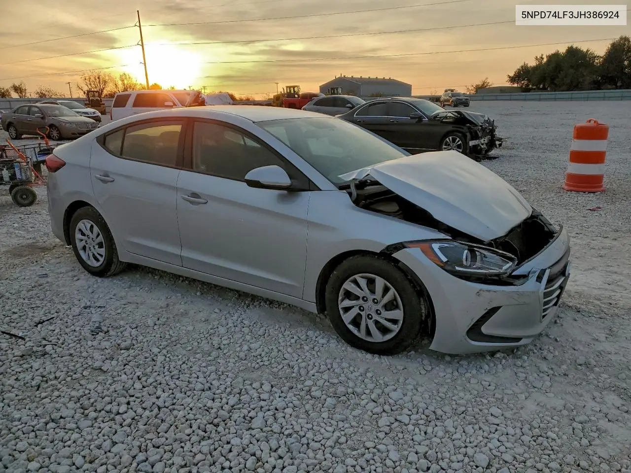 5NPD74LF3JH386924 2018 Hyundai Elantra Se