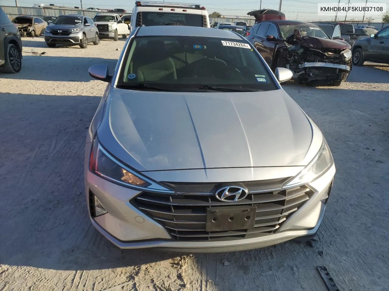 2019 Hyundai Elantra Sel VIN: KMHD84LF5KU837108 Lot: 71734284