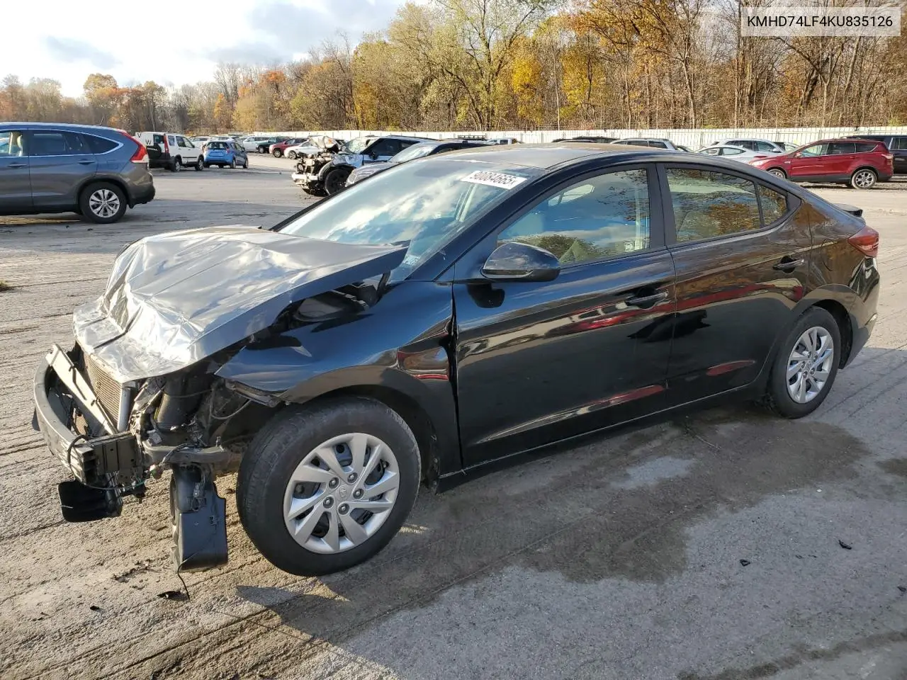 KMHD74LF4KU835126 2019 Hyundai Elantra Se