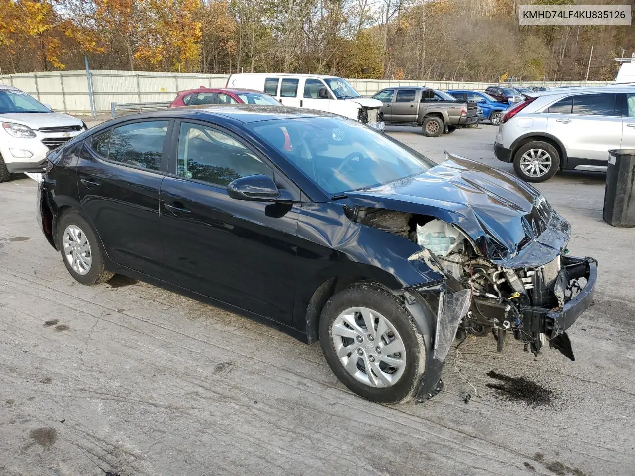 KMHD74LF4KU835126 2019 Hyundai Elantra Se