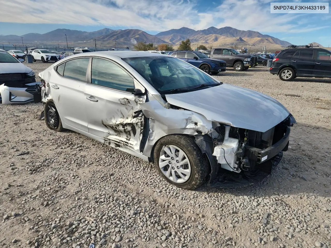 5NPD74LF3KH433189 2019 Hyundai Elantra Se
