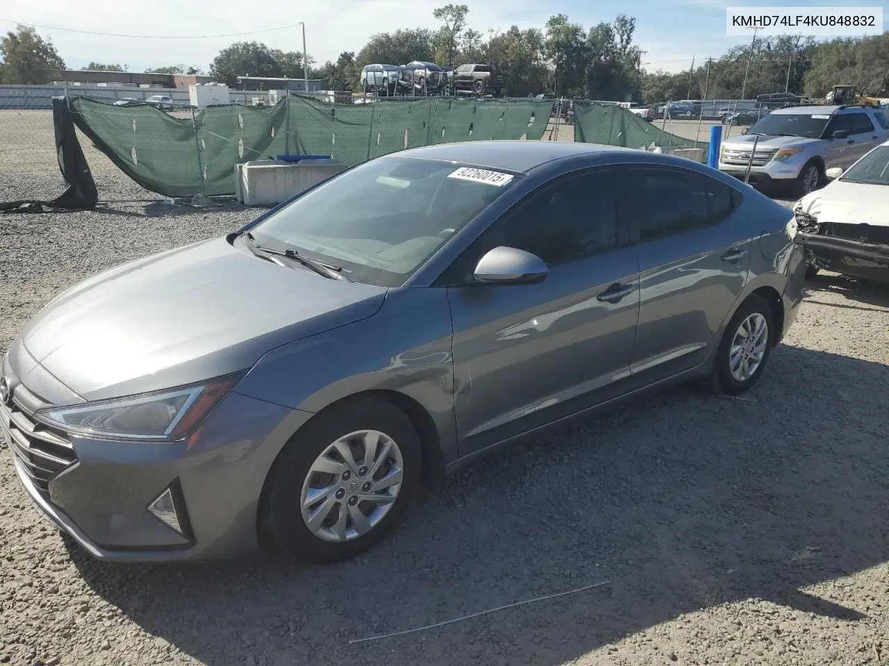 KMHD74LF4KU848832 2019 Hyundai Elantra Se