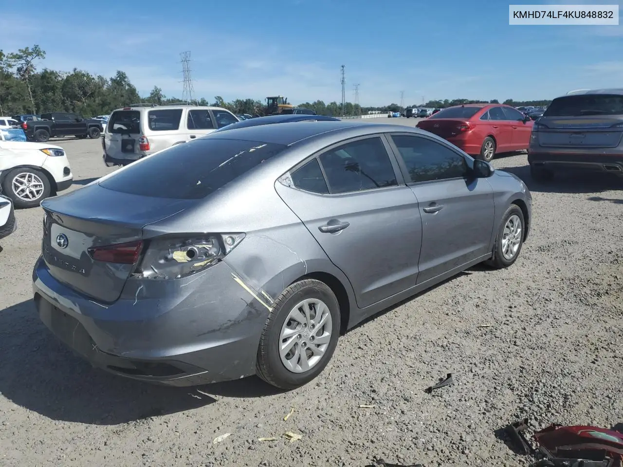 KMHD74LF4KU848832 2019 Hyundai Elantra Se