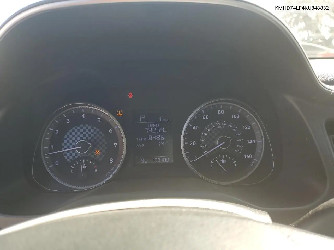 KMHD74LF4KU848832 2019 Hyundai Elantra Se